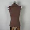 Camiseta sin mangas tipo tank top sexy pura de estilo coreano Dongdaemun transfronteriza versátil ajustada femenina de cuello semi-alto
