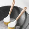 Cepillo para ollas multifuncional de mango largo para uso doméstico, cepillo para lavar platos no grasoso, cepillo de limpieza quitamanchas de cocina, venta al por mayor del fabricante