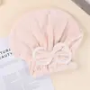Nueva y linda gorra absorbente para secar el cabello estilo coreano, gorra de princesa gruesa de microfibra de vellón de coral