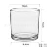 Mecanismo de Venta Directa de Fábrica Taza de Vidrio para Velas Lista para Usar Cilindro Redondo Taza Recta Varios Tamaños Portavelas de Vidrio para Aromaterapia