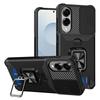 Transfronteiriço Adequado para Samsung A55 Cartão Magnético Anel de Dedo Capa Protetora S25Ultra Empurra-puxa Espelho Protetor Capa de Celular