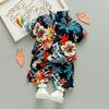 Novo Comércio Exterior Roupas Infantis Verão Verão Camisa Manga Curta Set Praia Moda Bonito Bebê Duas Peças Set Cabelo da Moda