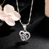 Collar de Corazón con Circonita de Plata Pura 999 para Mujer, Lujo Ligero, Gama Alta, Estilo Ins de Nicho Cadena para Clavícula con Forma de Corazón, Regalo de San Valentín