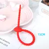 Venta al por mayor de fabricantes de bridas de datos multifuncionales con diseño de hebilla tipo pasador reutilizable para cables de red, hechas de silicona