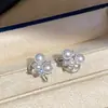 Clip de Oreja de Circonita Perla de Aguas Profundas Estilo Coco Francés Exquisitos Pendientes Diseño de Nicho Pendientes de Lujo Ligero para Mujer