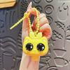 Llavero de Gato de Ojos Grandes para Pellizcar, Llavero Femenino Lindo de Gatito de Dibujos Animados, Juguete Descompresor, Colgante para Bolso de Niña, Pequeño Regalo