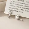 Pendientes de Plata de Ley S925 Nalan Pendientes de Llave Pequeña Galaxia Estilo Coreano Creativo Cuentas de Concha de Estrella Perlas Sintéticas G6408
