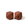 Cuentas hexagonales de silicona de 14 mm al por mayor, cuentas sueltas geométricas tridimensionales, para abalorios DIY, accesorios para pulseras y collares