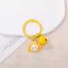 Llavero de cuentas DIY llavero de conejo de queso de cuentas llavero de campana de resina de dibujos animados lindo y femenino