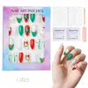24 Peças de Unhas Postiças Usáveis para Adultos Produtos Acabados Transfronteiriços Patches de Manicure de Alta Qualidade Manicure Amêndoa Removível Atacado