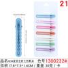 Clip lateral de color de 6 cm con diseño geométrico de dibujos animados para mujer, portatarjetas de 7 colores, horquilla para el pelo de estudiante, clip cuadrado de metal con forma de pico de pato, venta al por mayor