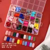 Venta Caliente Transfronteriza 288 Piezas de Uñas Postizas Color Sólido Mate Color Mixto para Uñas de Manos y Pies, Uñas Falsas Tipo Ballet para Pies, Sin Costuras y Sin Necesidad de Limar