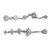 Aço inoxidável 316L 14G moda nova zircônia incrustada anel de umbigo fivela de umbigo piercing de unha umbigo joia
