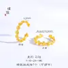 Puzuo Retención de Color Fuerte Oro Arena Incrustaciones de Diamante Corazón de Cromo Cruz Collar Anillo Pulsera Lujo Ligero Versátil Exquisito Set para Mujeres