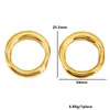 Anillo circular irregular sin costuras de acero inoxidable colgante con forma de gota de agua color de retención galvanizado por vacío de oro de 18 quilates accesorio de joyería DIY