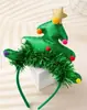 Diadema navideña transfronteriza Diadema con lazo de árbol de Navidad Pasador decorativo lindo Diadema de cuernos de alce Accesorios para el cabello al por mayor