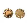 Aleación Calada Incrustada con Perlas y Piedras Preciosas Redonda de 14 mm Ojo de Gato Accesorio para el Cabello DIY Adorno para el Cabello Hecho a Mano Accesorio Floral Accesorio para Ropa