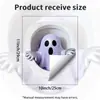 Xino Ph_Qtx68 Abóbora de Halloween Morcego Adesivo de Vaso Sanitário Adesivo Decorativo Removível Autoadesivo para Assento de Vaso Sanitário