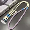 Cordón para teléfono móvil de mujer, cruzado, cuerda larga trenzada, empalmado y tejido, adecuado para viajes al aire libre, senderismo y compras