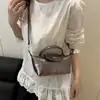 Bolsa Dumpling 2025 Nova Popular Bolsa Feminina Fashionable Bolsa para Celular Pérola Verão Textura Prata Ombro Único Transversal Pequena Bolsa
