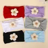 Diadema de Nailon para Niños Europeos y Americanos Flor Hecha a Mano Diadema de Nailon Jacquard de Ala Ancha Ropa para la Cabeza de Tela Suave de Alta Elasticidad para Bebé