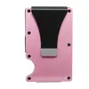 AMAZON AMAZON venta caliente aleación de aluminio RFID tarjetero para tarjetas tarjetero anti-robo cepillo tarjeta de crédito tarjeta bancaria cartera