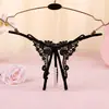 Fornecimento Atacado Lingerie Sexy Flor Solúvel em Água Borboleta Contas Tanga Cavada 3346