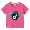 2026 Nova Roupa Infantil Verão Camiseta de Manga Curta para Meninos e Meninas Camiseta Básica Transfronteiriça Camiseta de Meia Manga para Bebês Top Infantil