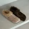 Zapatos Estilo Coreano de Nicho Birkenstock con Forro de Felpa de Lana Rizada para Mujer 2026 Temperamento de Moda Nuevos Zapatos sin Cordones de Algodón Perezosos de Media Caña
