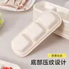 Plato Desechable de Pulpa de Caña de Azúcar de Grado Alimenticio con Tres Compartimentos para Salsa de Hot Pot, Set de Vajilla con Tazones, Palillos, Platos y Platos para Barbacoa