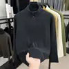 Nueva Colección Primavera/Otoño 2026: Camisetas y sudaderas térmicas de forro polar elegantes y versátiles para hombre, tops cálidos de color liso de alta calidad para hombre