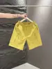 Los Nuevos Pantalones Cortos de Verano para Hombre de Dopamine Son Frescos, Transpirables, Cómodos, Modernos, Cintura Elástica, Cordón, Pantalones de Cinco Cuartos de Color Caramelo