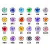 Wuzhou Gem 5A Corte Milênio Rosa Zircônia Colorida Redondo Oito Lados Fundo Pontiagudo Joia Nail Art Combinando Cor da Pedra Zircônia Pedra Bruta