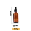 5ml-100ml Frasco de Vidrio Ámbar con Gotero de Goma para Aceite Esencial Frasco de Vidrio Cosmético Ámbar a Prueba de Luz Frasco Vacío para Dispensar Muestras