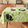 Mantel de Mesa de Comedor de Dibujos Animados, Mantel Impermeable a Prueba de Aceite y Sin Lavado, Mantel Protector de Escritorio Estilo Fresco, Cubierta de Mesa de Centro Resistente al Calor y a Altas Temperaturas