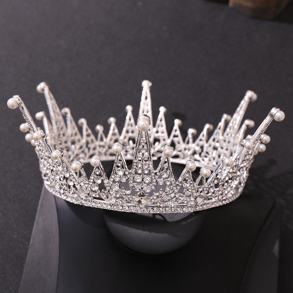新娘圆形珍珠皇冠