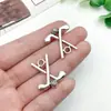 Chaveiro Criativo de Taco de Golfe Estéreo Artificial Pingente de Esportes com Bola DIY Acessórios de Joia de Liga Atacado
