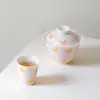 Taza de Té de Cerámica Estilo Dinastía Tang y Song con Diseño de Mariposa de Pan de Oro, Juego de Té Estilo Chino, Taza de Té para el Hogar, Taza Individual Personal, Taza de Maestro