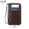 Carteira Transfronteiriça Nova RFID Anti-Magnética Zíper Porta Passaporte Bolsa para Documentos Bolsa para Ingressos Bolsa para Cosméticos Carteira Passaporte Multifuncional