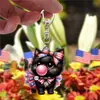 Colgante de Acrílico Plano 2D con Patrón de Gato Negro para el Día de la Independencia Transfronterizo Decoración Cálida de Escena Familiar