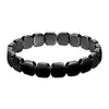 Pulsera Magnética Negra de Galena de Hierro Más Vendida en Amazon Transfronterizo para Hombres, Pulsera Irregular Vintage de Nicho para Vacaciones