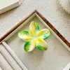 Pinza de Tiburón para Agarrar el Cabello con Flor de Huevo Degradada Dulce para Mujer, Estampado de Flor de Bauhinia, Moda para Vacaciones en la Playa, Accesorio para el Cabello Versátil