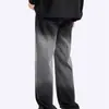 Jeans de Pierna Recta para Hombre Otoño Nuevo Estilo Americano Sueltos Casuales Pantalones de Pierna Ancha Estilo Hong Kong Tallas Grandes Bloque de Color Marca de Moda Pantalones Largos