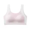 Roupa íntima para meninas estudantes do Ensino Fundamental e Médio durante o período de desenvolvimento, Sutiã esportivo estilo regata, Sem costura, Anti-impacto, Sem aro