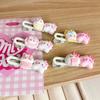Bolita de arroz rosa Kitty pinza lateral linda estrella para fleco estilo ins dulce accesorios para el cabello de estudiante Mori puesto