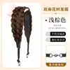 Faixa de Cabelo Trançada Espinha de Peixe Magnética para Mulheres, Acessório de Cabelo Trançado Integrado, Faixa de Cabelo para Topete Alto, Cobrindo Linha do Cabelo Larga, Penteado Trançado