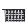 Bolsa de Cosméticos Clásica Blanca y Negra, Bolsa de Cosméticos con Patrón de Tablero de Ajedrez, Bolsa de Almacenamiento Impermeable Serie Blanca y Negra
