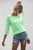 2020 Ebay Amazon wish Venta Caliente Moda Cuello Redondo Holgada Color Sólido Manga de Siete Puntos Camiseta para Mujeres 7101