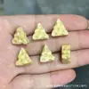 Cráneo de Calavera Tallado en Jade con Pasta Dorada Estilo Tíbet Pescado Accesorio DIY Cuentas Sueltas Semilla de Coco Rudraksha 108 Cuentas Budistas
