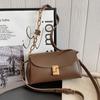 Bolso de mano con textura de nicho, estilo retro, pequeño, cuadrado, 2024, de alta gama, con cadena, bandolera para mujer